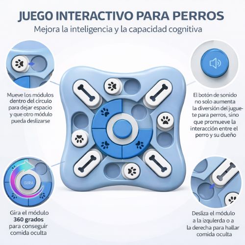 Juguete interactivo y antiestrés para perros